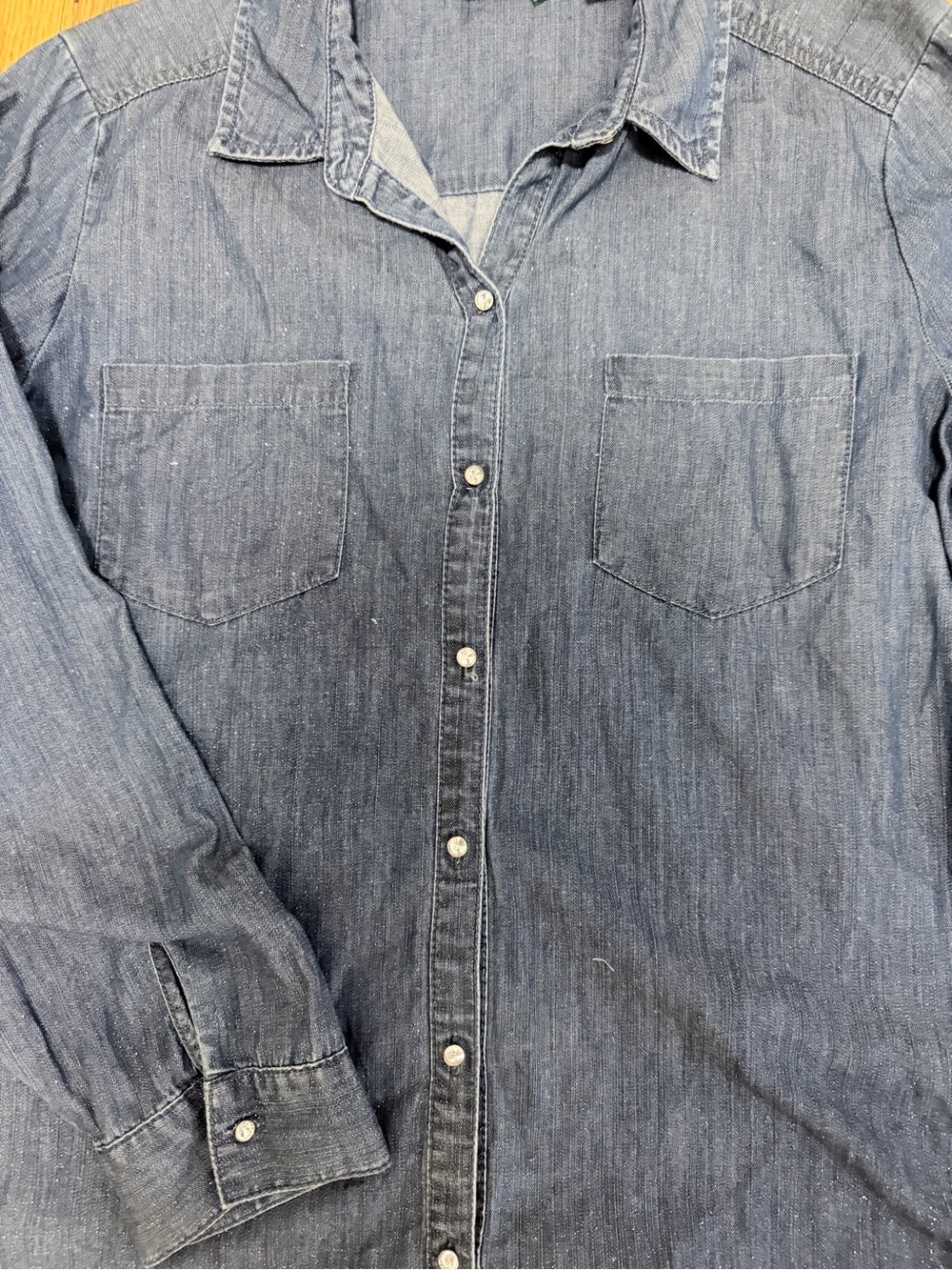 Denim Button-Up Shirt - Blue - Picture 5 of 6